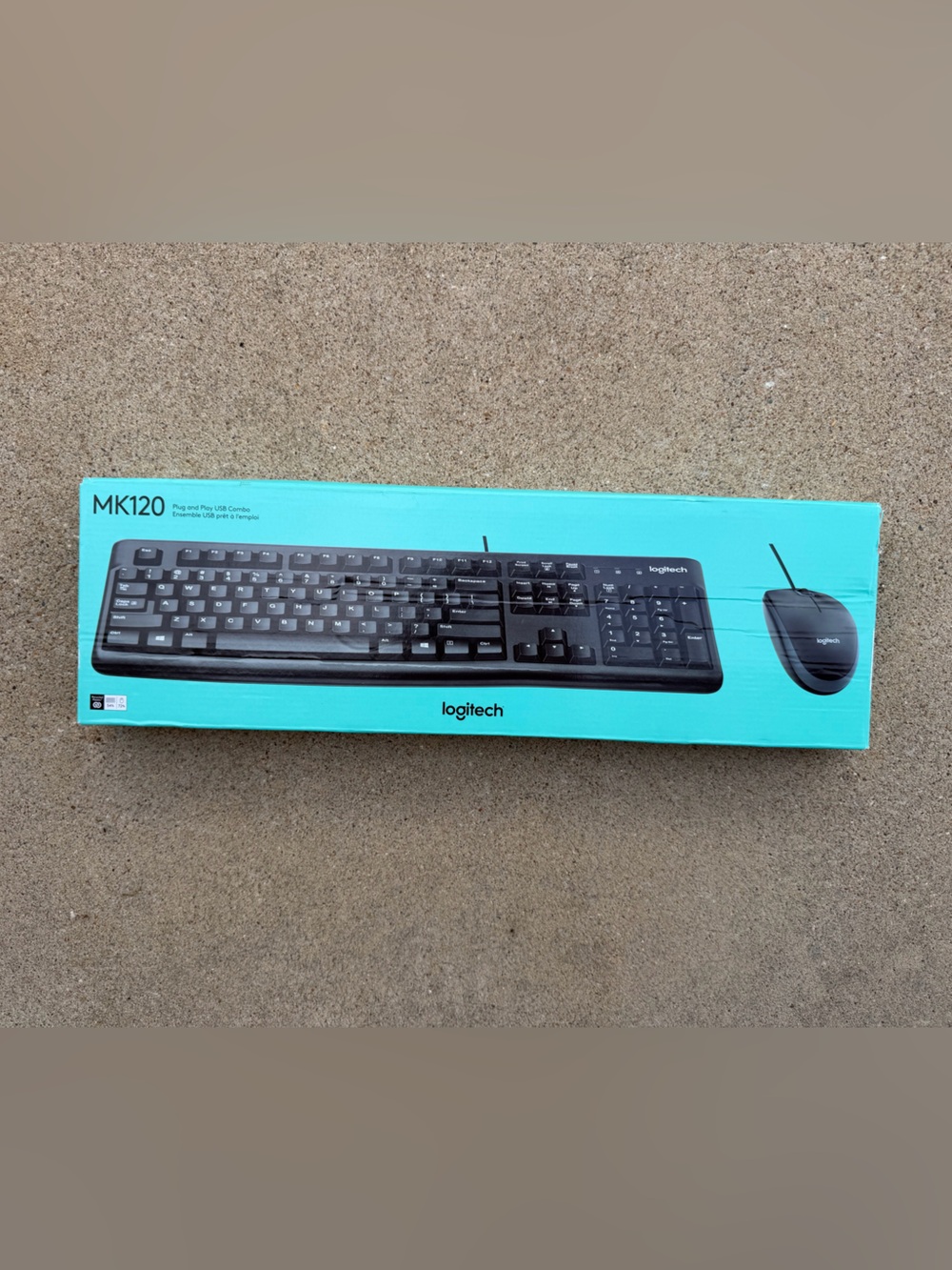 Logitech Black Wired Keyboard and Mouse Combo - MK120